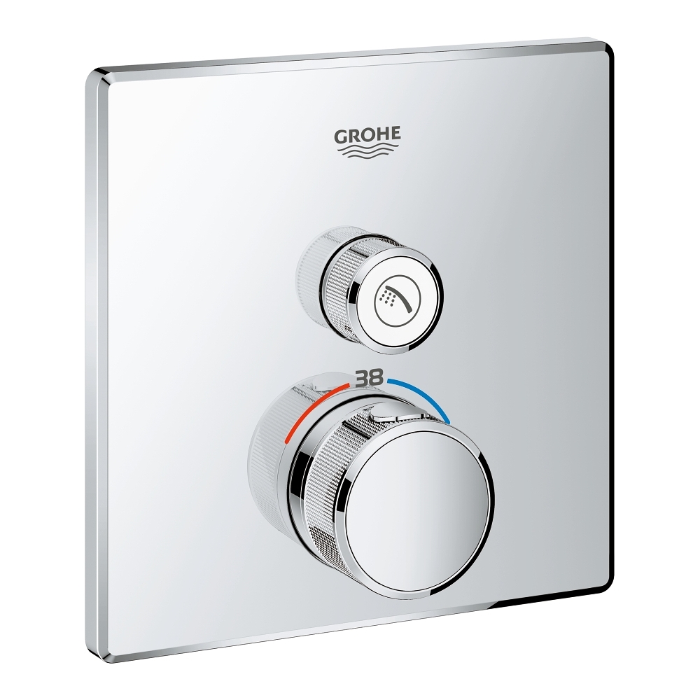 

Смеситель термостатический для душа внешняя часть GROHE Grohtherm SmartControl 29123000 хром (56970)