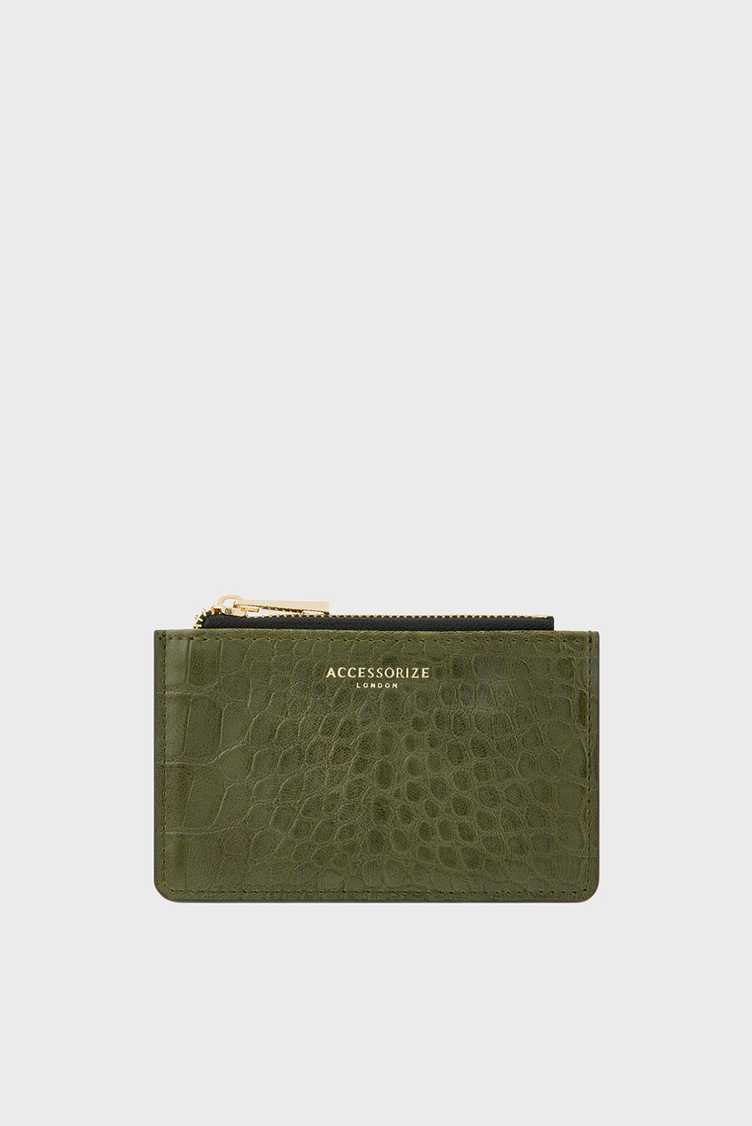 

Женский зеленый кошелек SHOREDITCH CROC EFFECT Accessorize OS 889030
