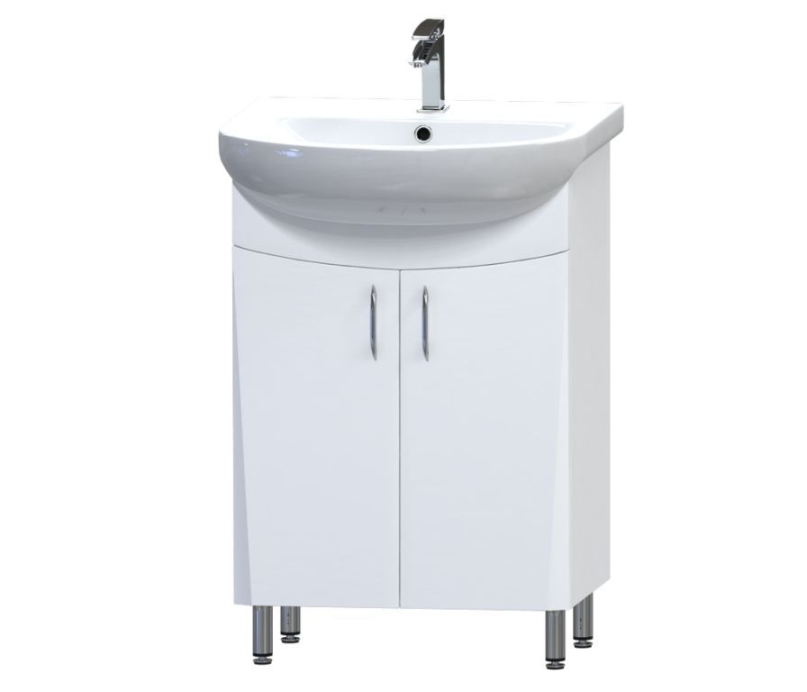 

Тумба Aquarius Жако напольная с умывальником Артеко 55 08843 белая (59236)