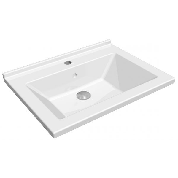 

Умывальник прямоугольный Idevit Merkur 60 см 0201-5605 IDEVIT белый (30729)