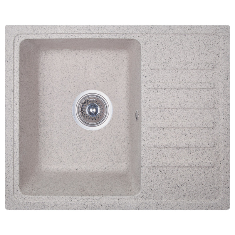 

Кухонная мойка гранитная прямоугольная Fosto 5546 kolor 210 FOS5546SGA210 серый (олово) (54585)