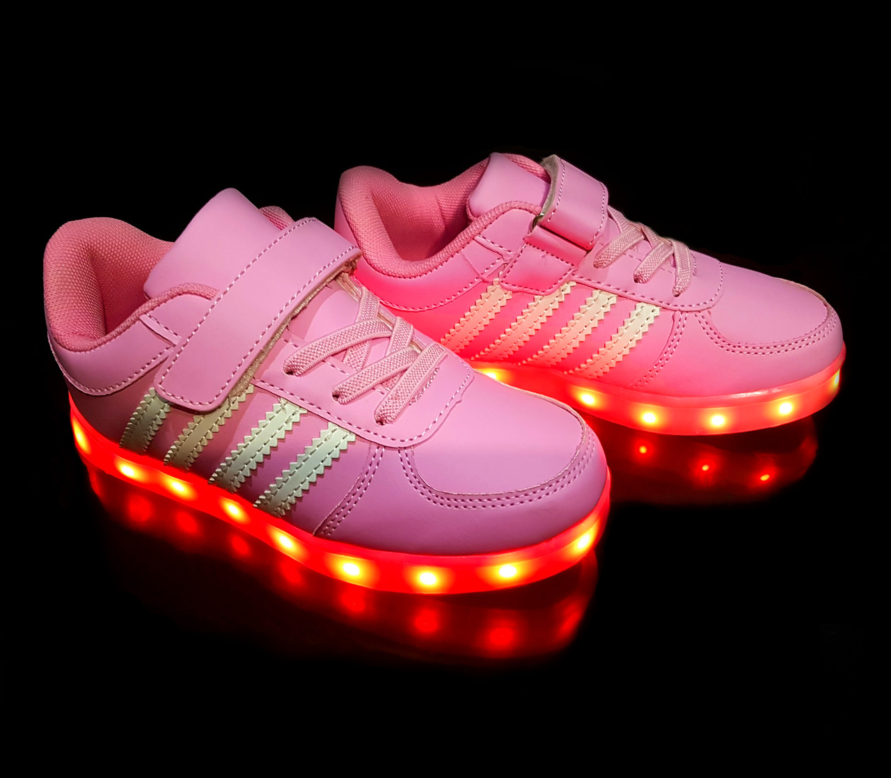 

Кроссовки светящиеся для девочек с LED подсветкой Pink W80 36 p