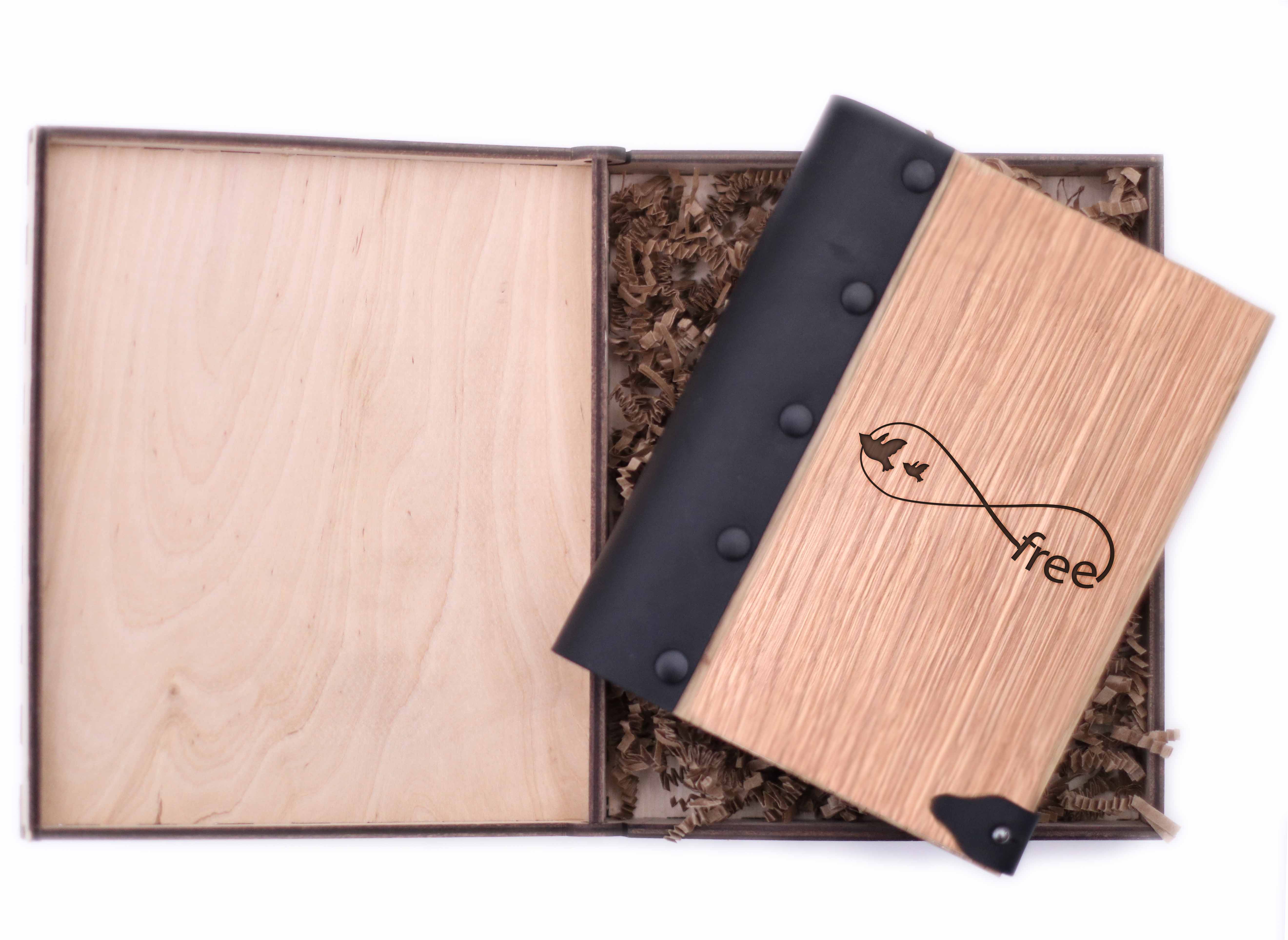 

Блокнот WOODEN NOTEBOOK Free Деревянная обложка А6 в точку 80 листов (WN0025)