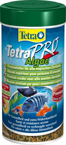 

Корм TetraPRO Algae Multi-Crisps для травоядных аквариумных рыб в чипсах 250 мл