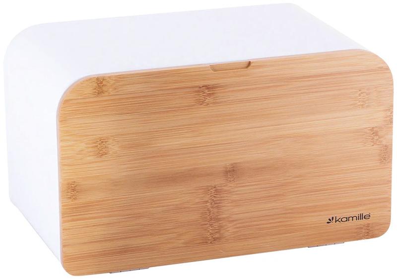 

Хлебница Kamille Breadbasket Steel&Bamboo 35х21х21см из нержавеющей стали