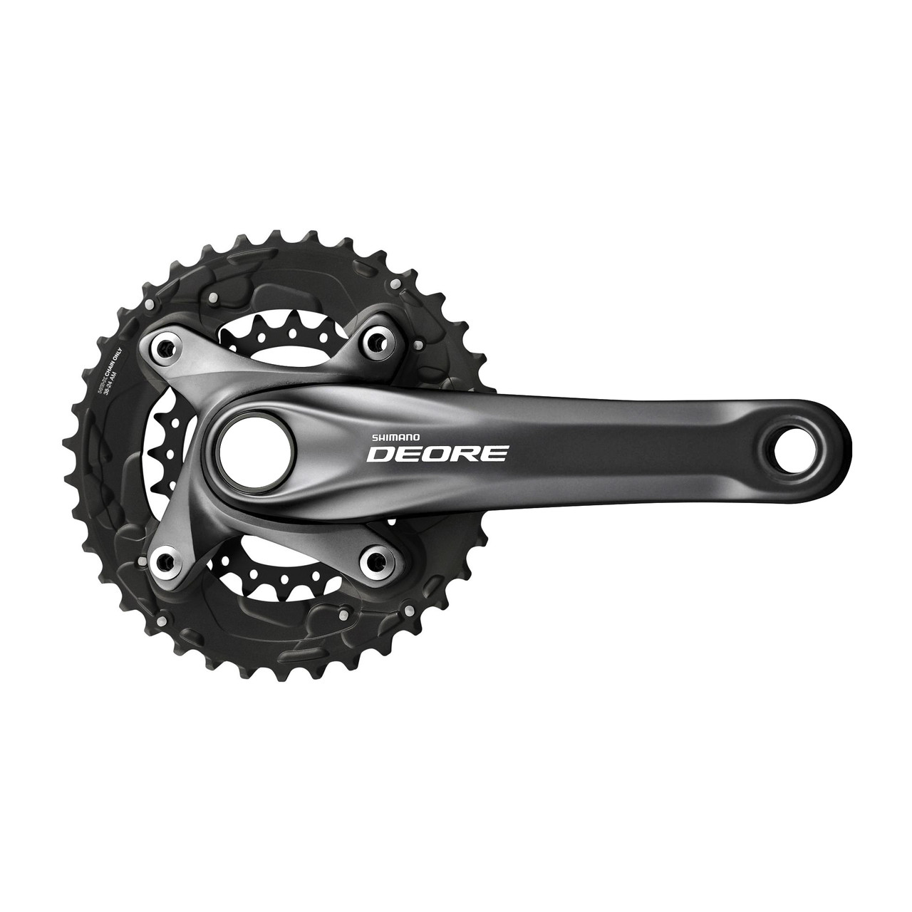 

Система Shimano DEORE FC-M615 38-24Т 175 мм Серебристо-черная