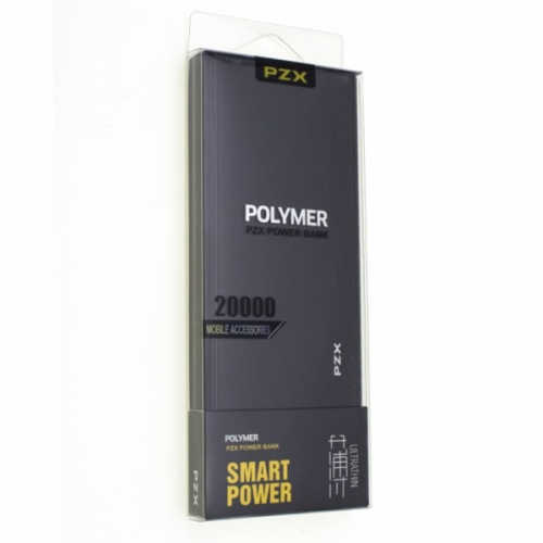 

Power bank 20000mAh PZX-C158, USB-1A + mini USB +кабель USB micro, LED фонарик, Black, Blister-BOX
