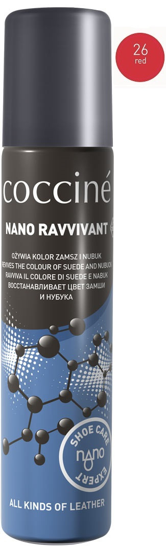 

Спрей для замши и нубука Coccine RAVVIVANT NANO Красный 100мл 55/19/100/26