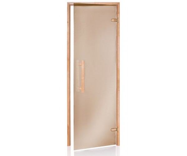 

Двери для бани и сауны Wood premium бронза 80х200
