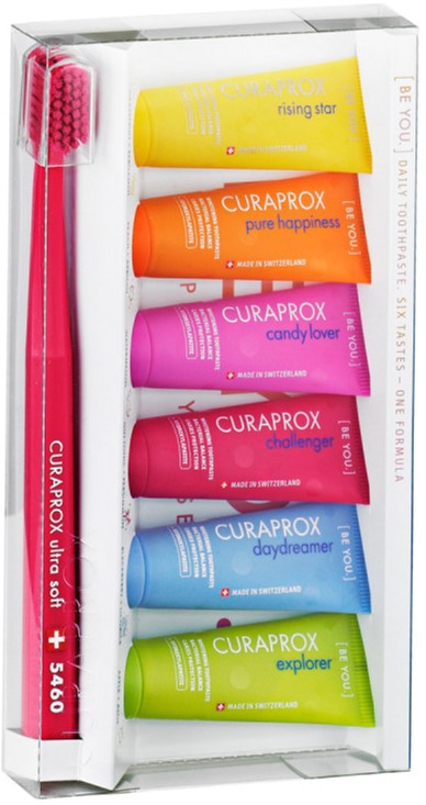 Набор Зубная паста отбеливающая Curaprox Be You 6 разных вкусов с ...