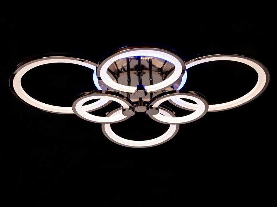 

LED-люстра потолочная 110W/ черный хром 8022/6