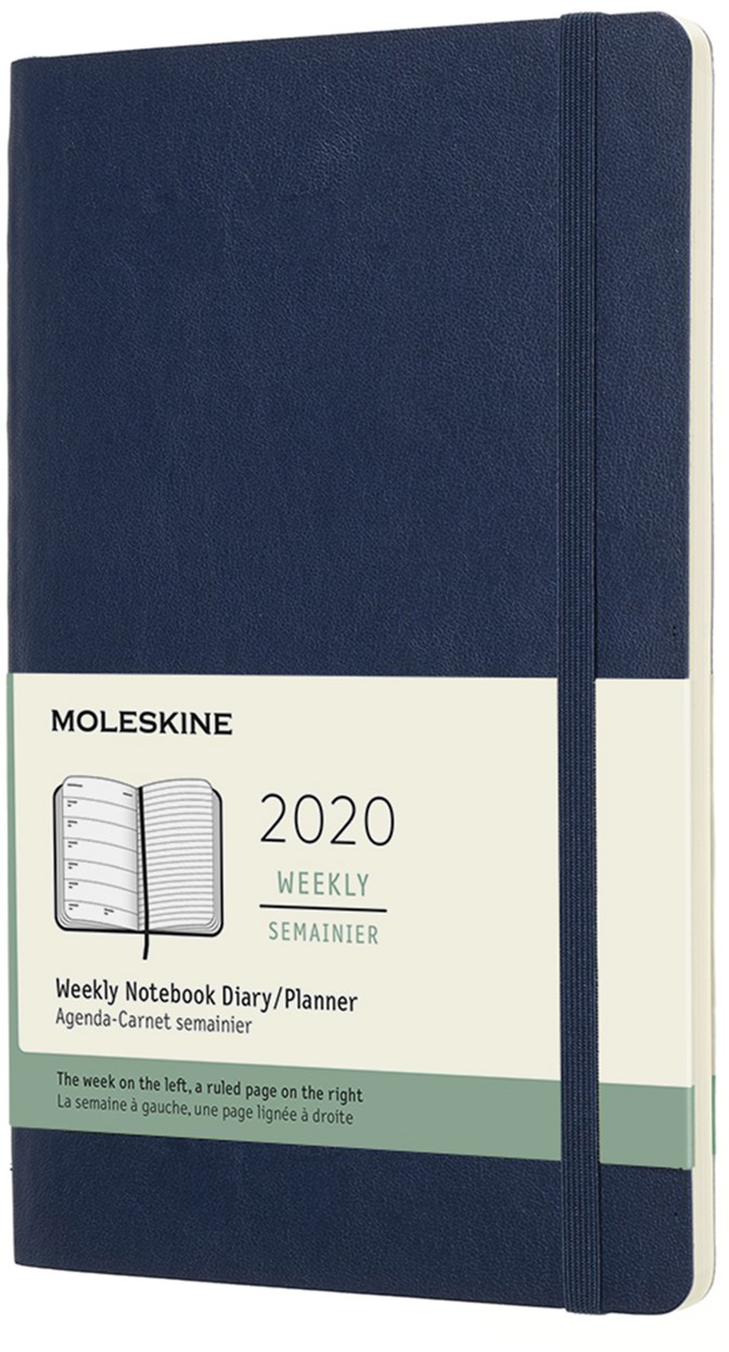 

Еженедельник Moleskine 2020 13 х 21 см 144 страницы Сапфир Мягкая обложка (8058647629223)