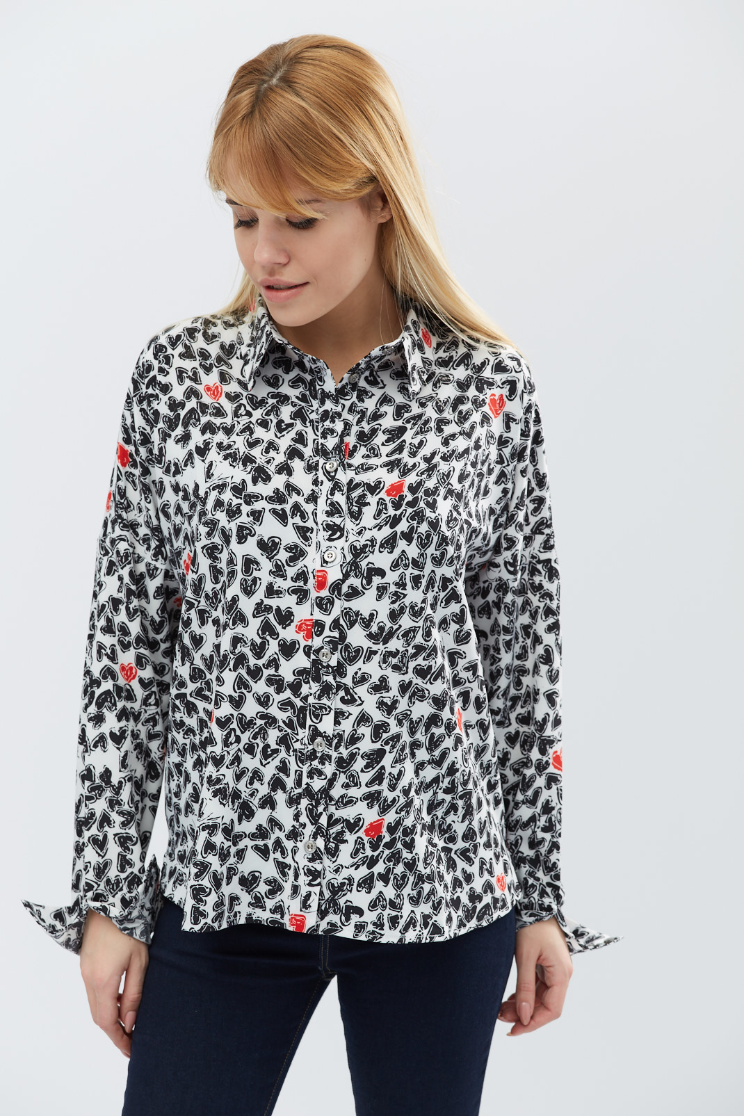 

РУБАШКА BK-7455-3 (XS. БЕЛЫЙ-ЧЕРНЫЙ) XS