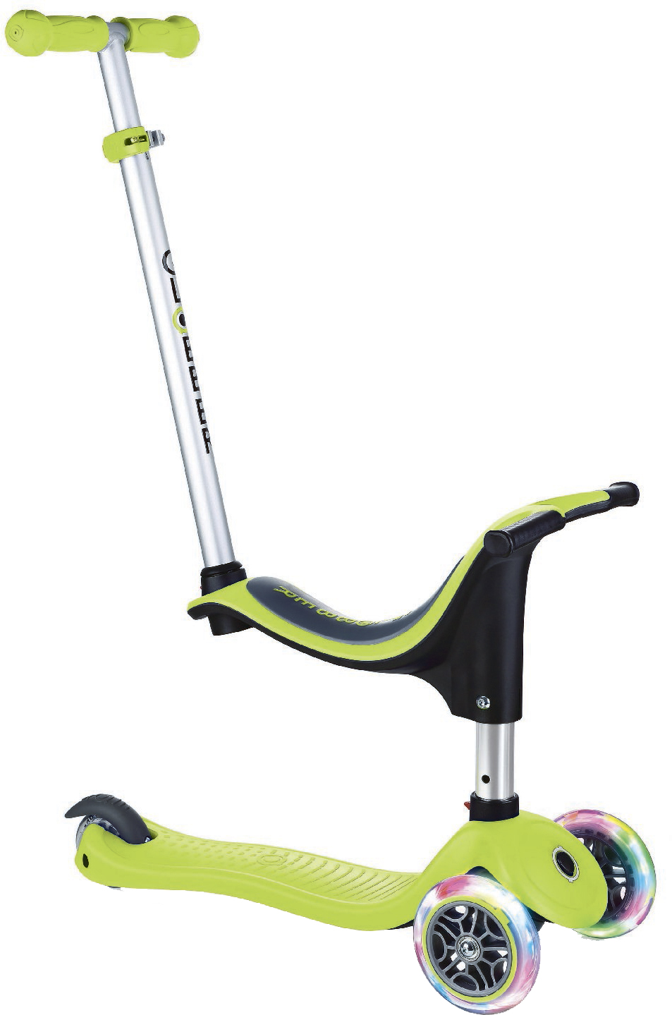 Самокат Globber Evo 4 в 1 колеса с подсветкой до 20/50 кг 1+ 3 колеса ...