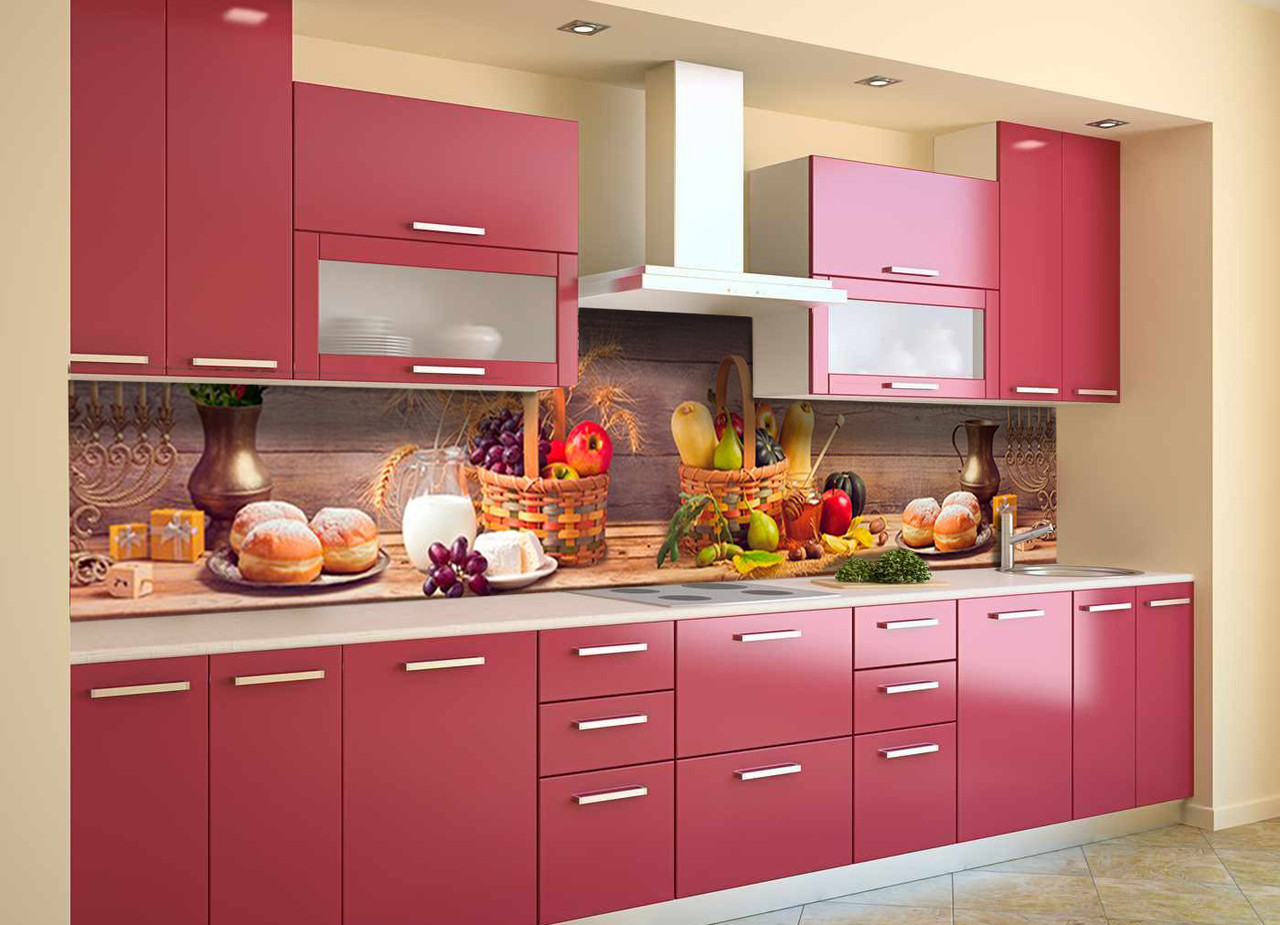 

Скинали на кухню Zatarga «Натюрморт Доски» 600х2500 мм виниловая 3Д наклейка кухонный фартук самоклеящаяся Z180485