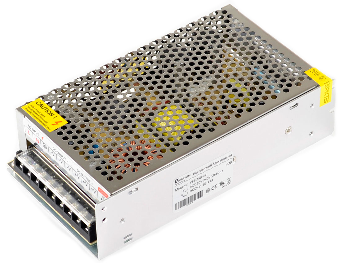 

Блок питания Venom 24В 250Вт Standart IP20 (VST-250-24)