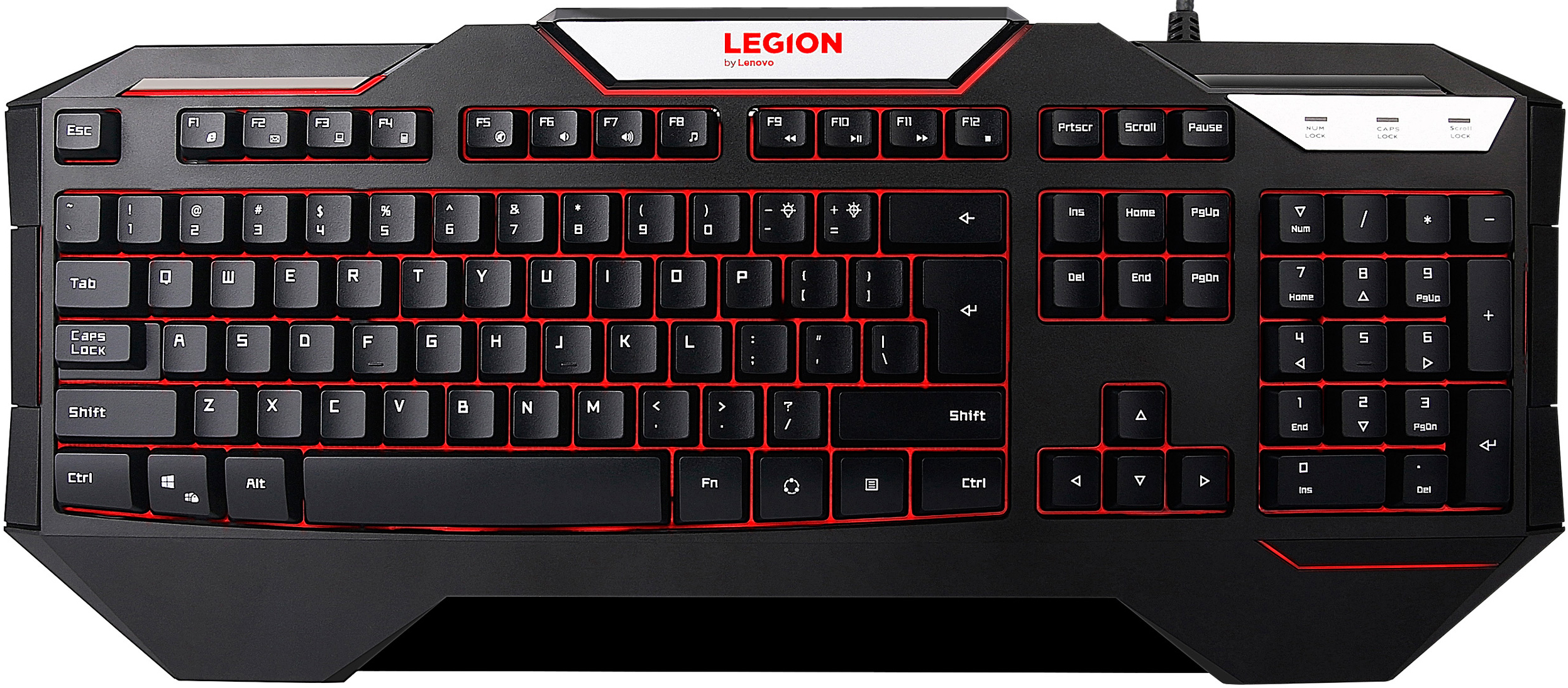 Акция на Клавиатура проводная Lenovo Legion K200 KB-RU USB Black (GX30P98215) от Rozetka UA