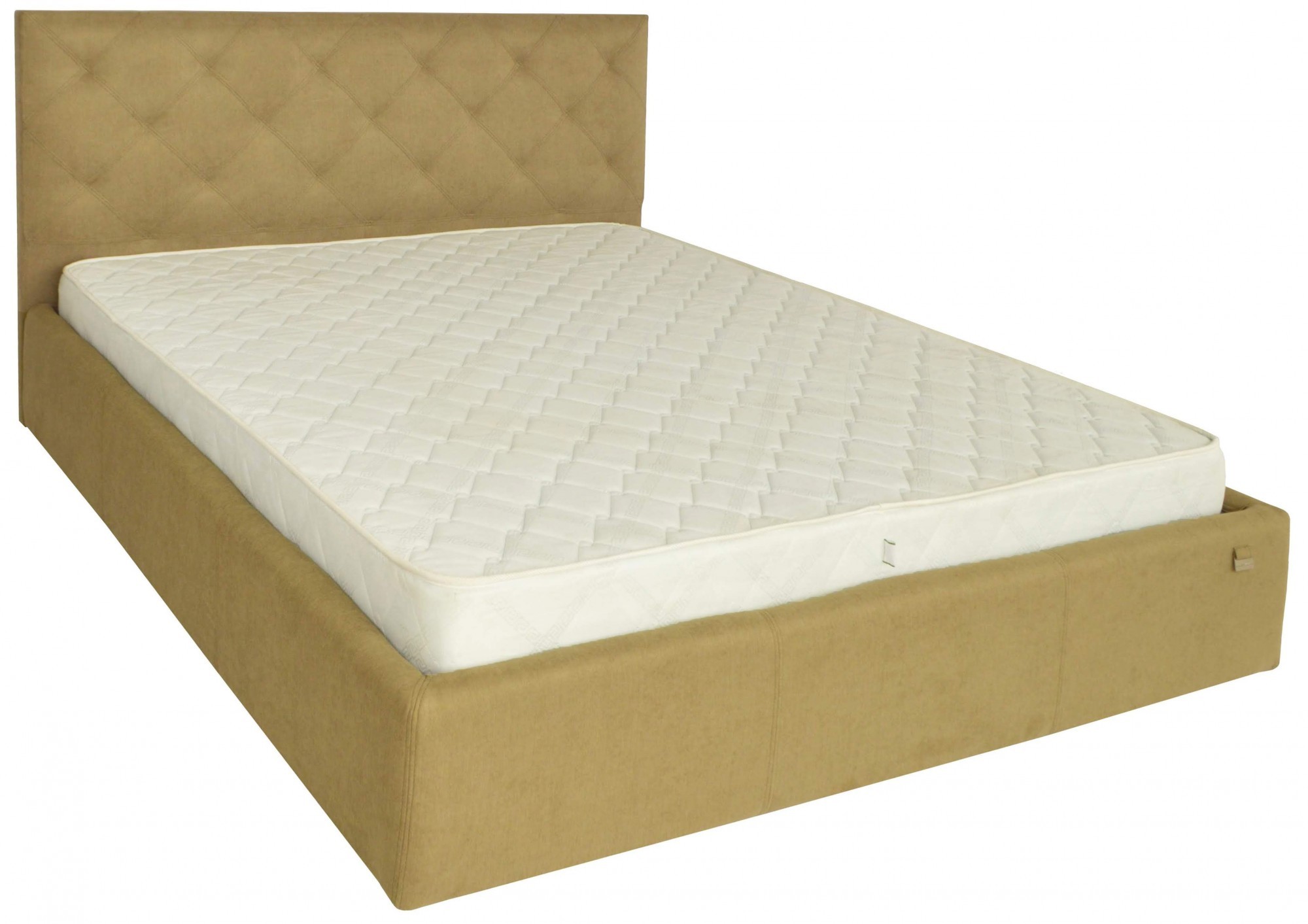 

Кровать Двуспальная Bristol Comfort 160 х 190 см Fibril 17 С подъемным механизмом и нишей для белья Оливковая