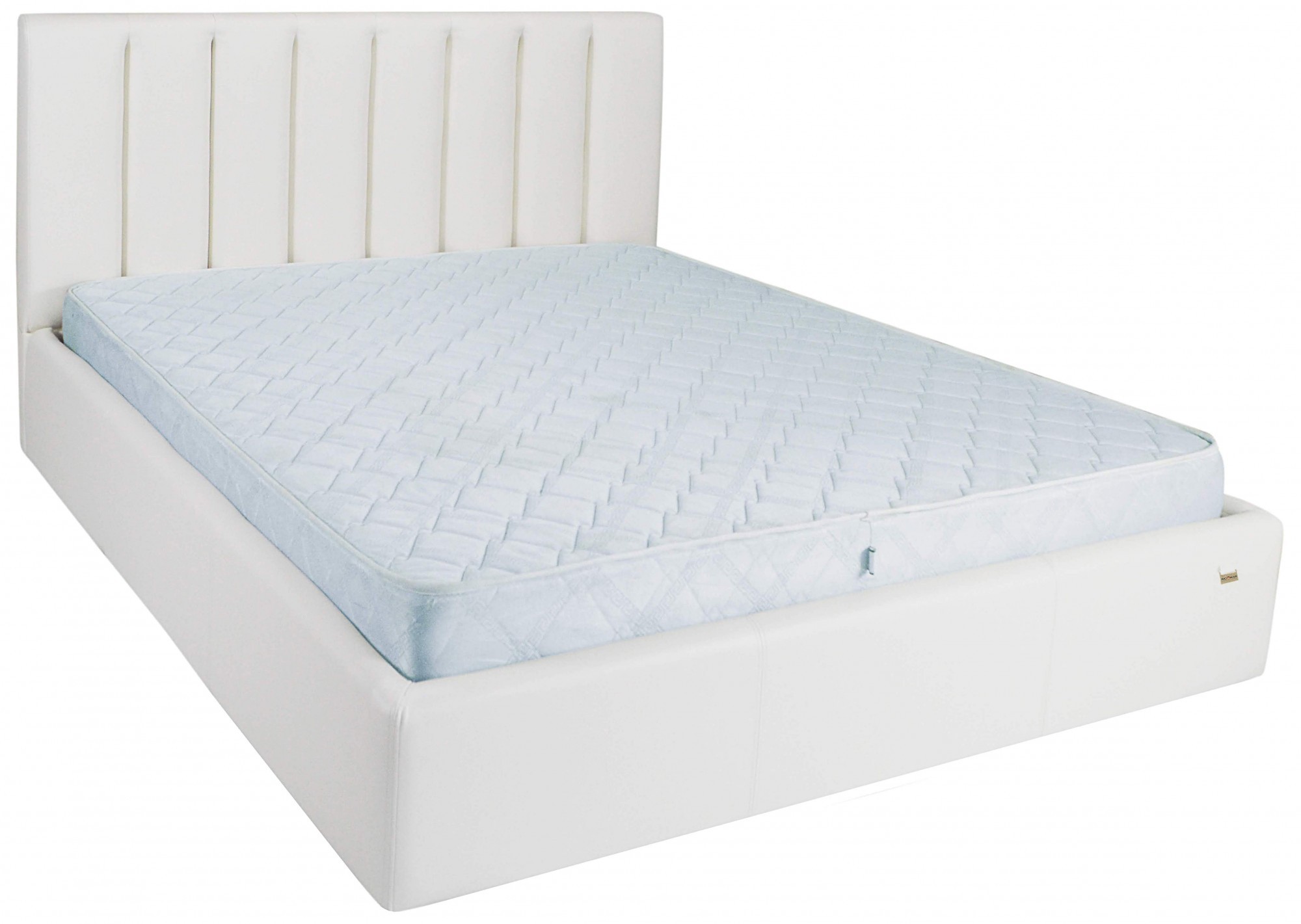 

Кровать Sanam Comfort 140 х 190 см Boom 01 С подъемным механизмом и нишей для белья Белая