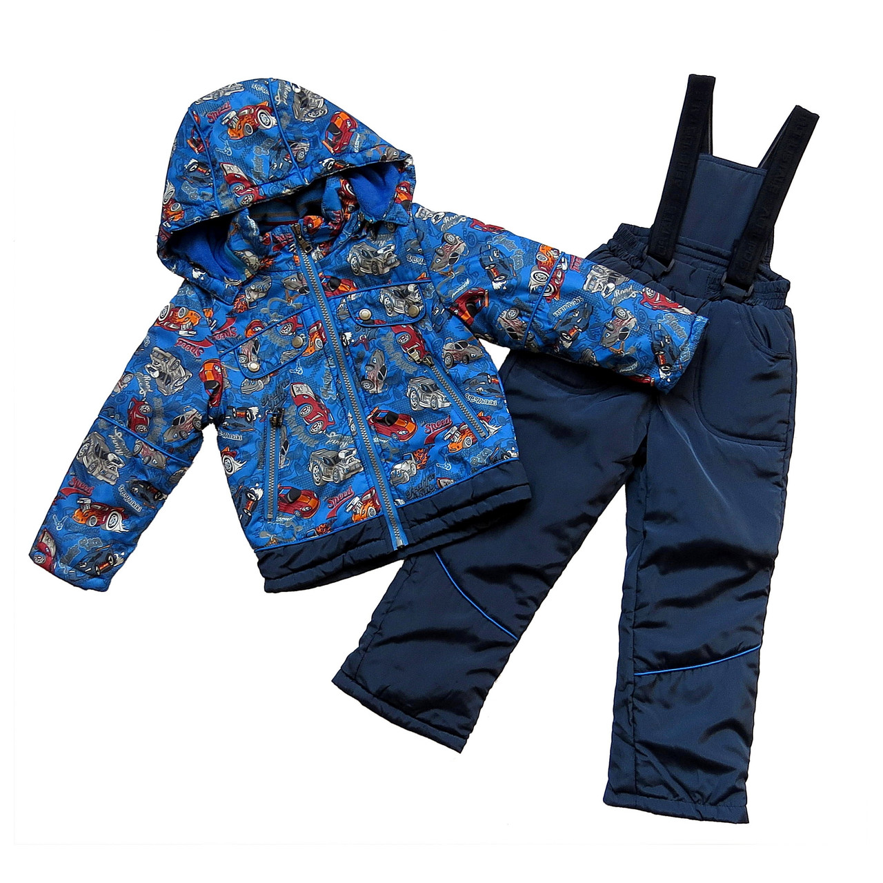 

Комплект "Машины" (куртка+полукомбинезон) Rongmao fashion для мальчика 80 см Синий 5746 Большемерный