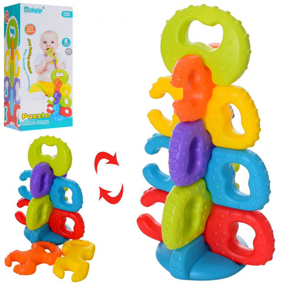 

Детская развивающая игра Пирамидка из колец Baby Mo6189A