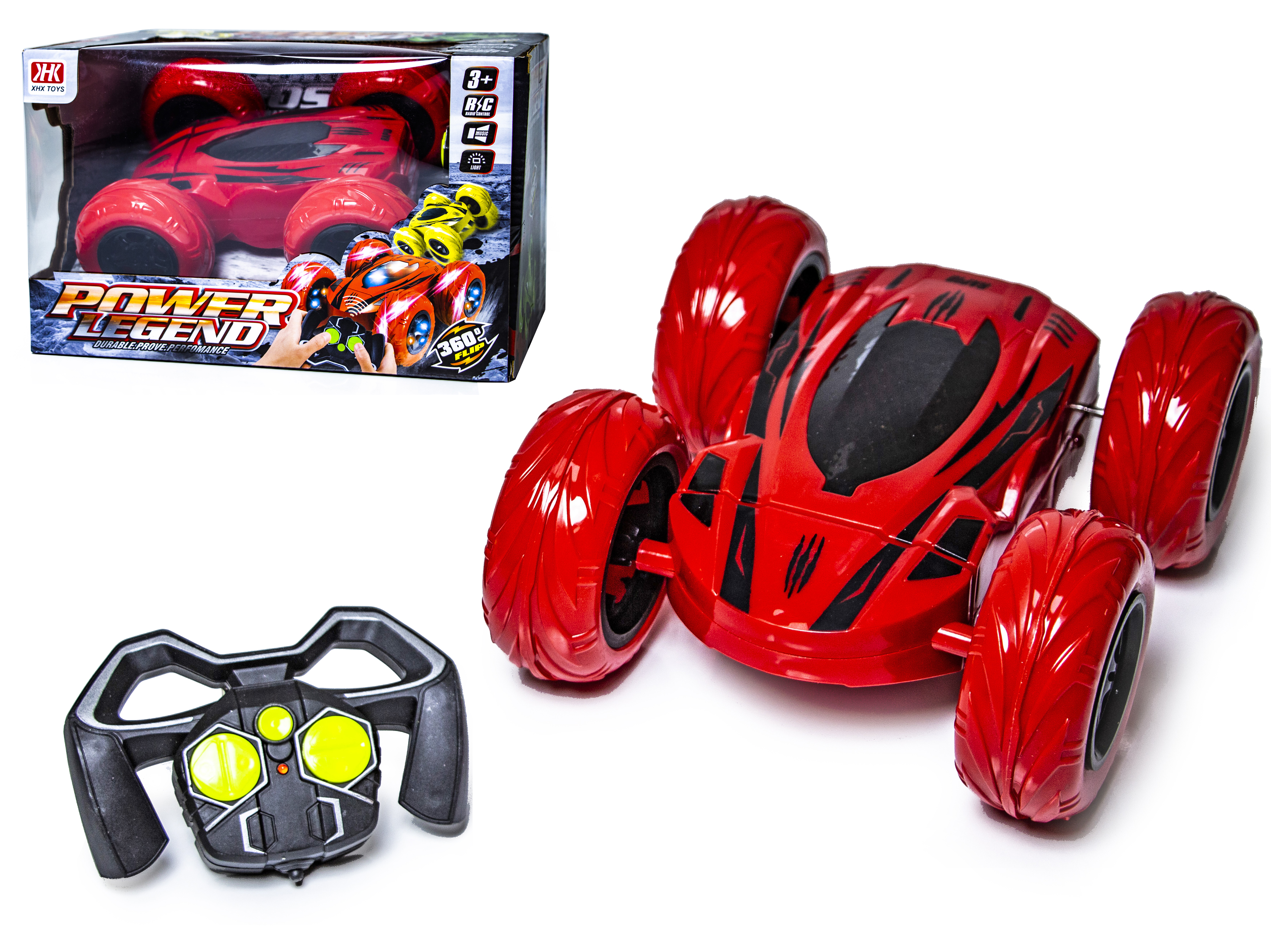 

Багги-перевертыш на радиоуправлении "Power Legend" XHX Toys 19х16х8 см Красный 000144392