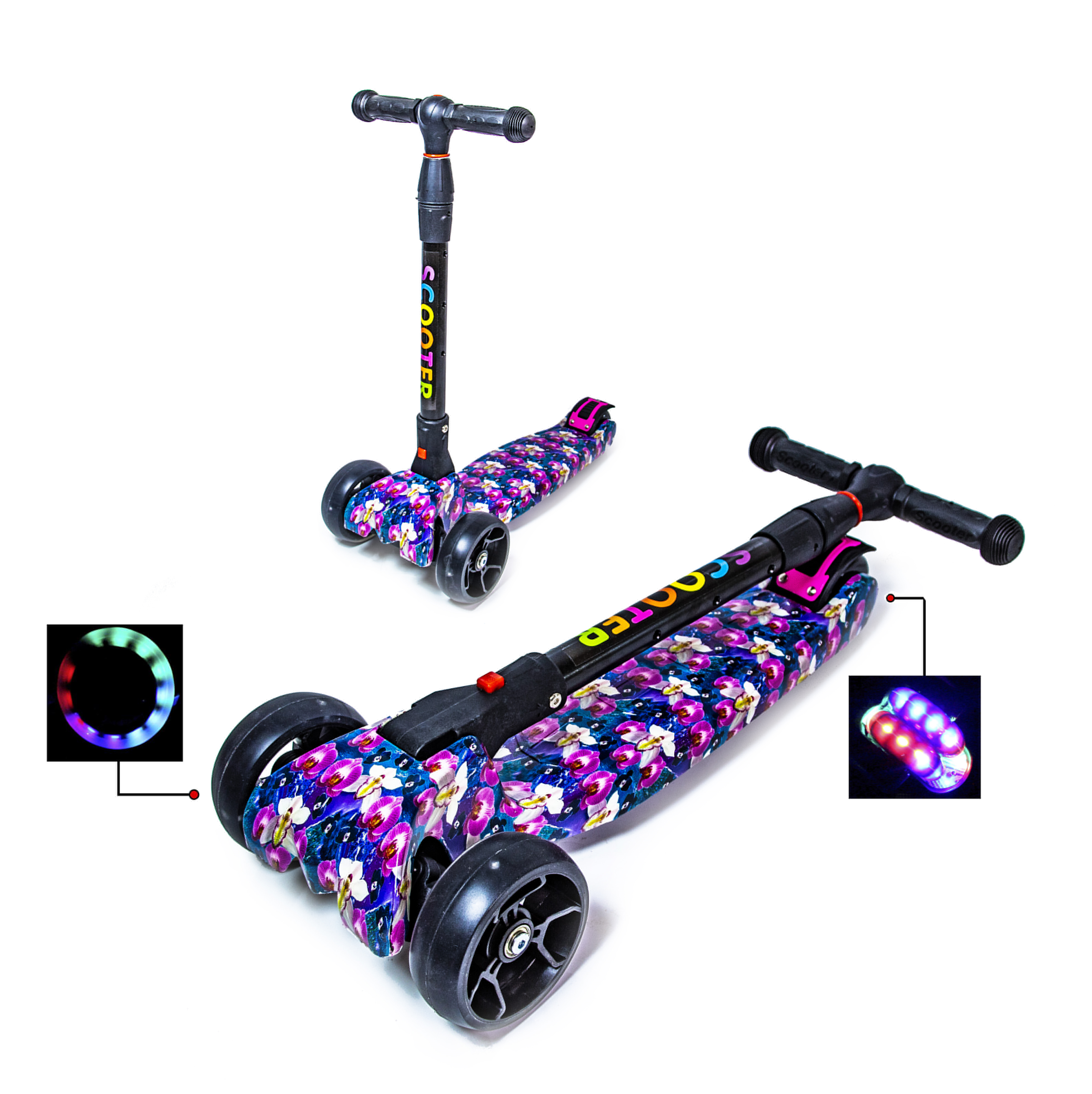 

Детский самокат Scale Sports 55х56х13 см Комбинированный 000145239