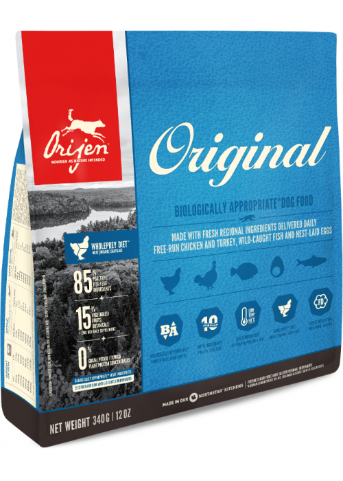 

Сухой корм Orijen Original Dog 38/18 для взрослых собак всех пород 0.34 кг