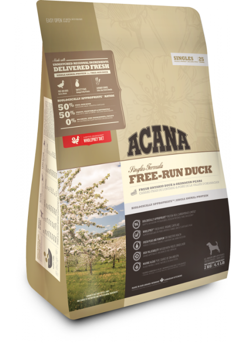 

Сухой корм ACANA Акана Free-Run Duck для собак всех пород утка и груша 2 кг