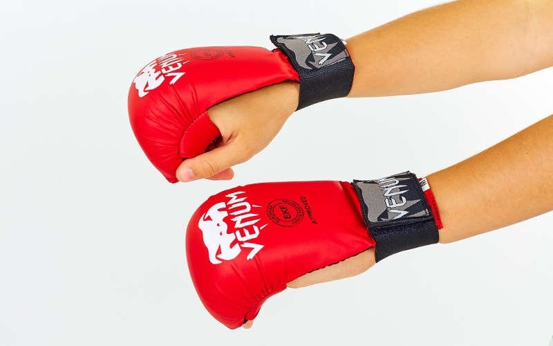 

Накладки (перчатки) для карате PU Venum Mitts MA-5855-R красный размер S