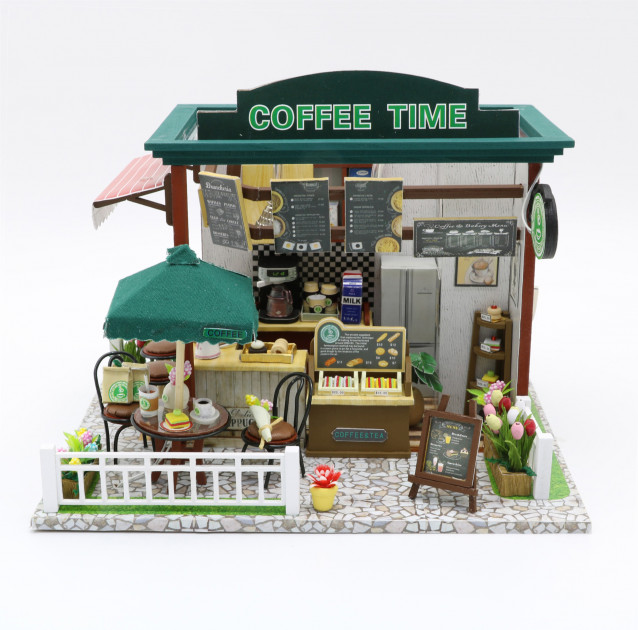 

3D Румбокс Кафе "Coffee Time" Кукольный Домик DIY DollHouse