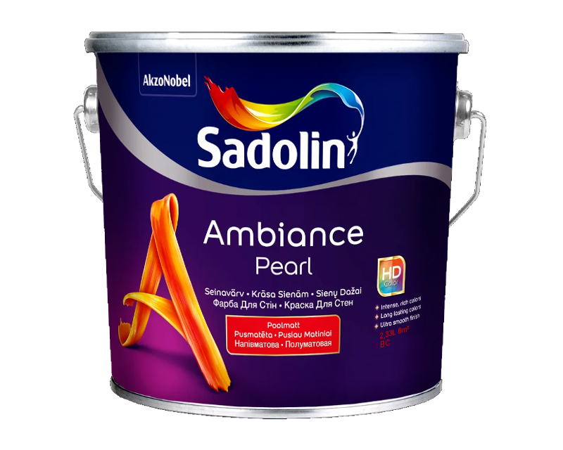 

Краска акрилатная SADOLIN AMBIANCE PEARL транспарентная (база ВC) 2,33л