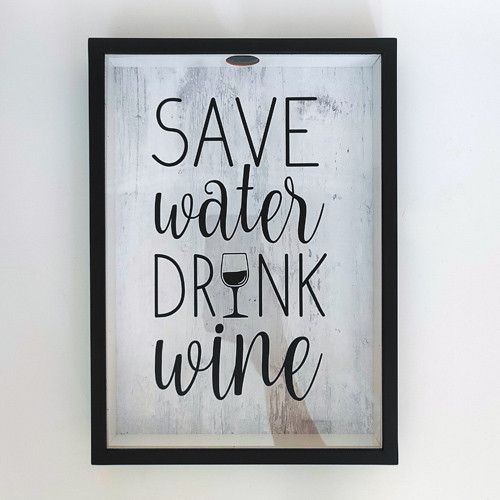 

Копилка для винных пробок Presentville Save water drink wine 30,5х21,5х4 см