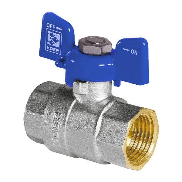 

Кран шаровый 1" ГГБ KR.217.B синий KR2718 Koer (KR2718)