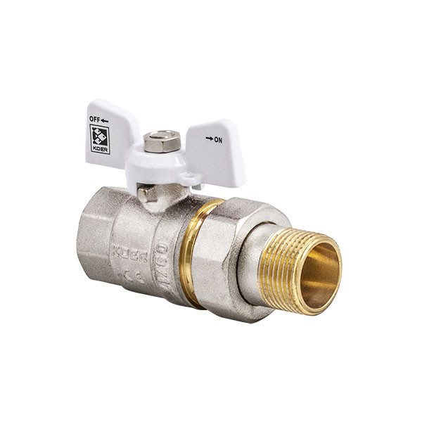 

Кран с американкой 3/4" KR.227.W белый KR0097 Koer Белый (1264619371)