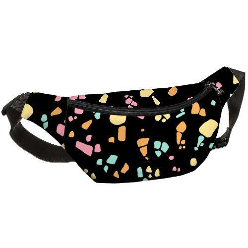 

Сумка на пояс бананка Bumbag Presentville Мозаика черная 27х16 см