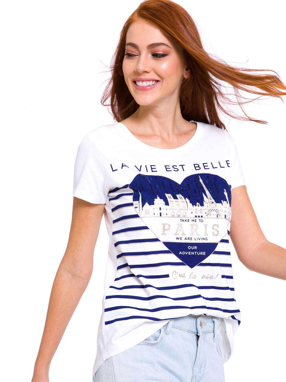 

Футболка LC Waikiki Paris  Белая (LCW Woman -1344-0, Футболка LC Waikiki Paris S Белая (LCW Woman -1344-0)