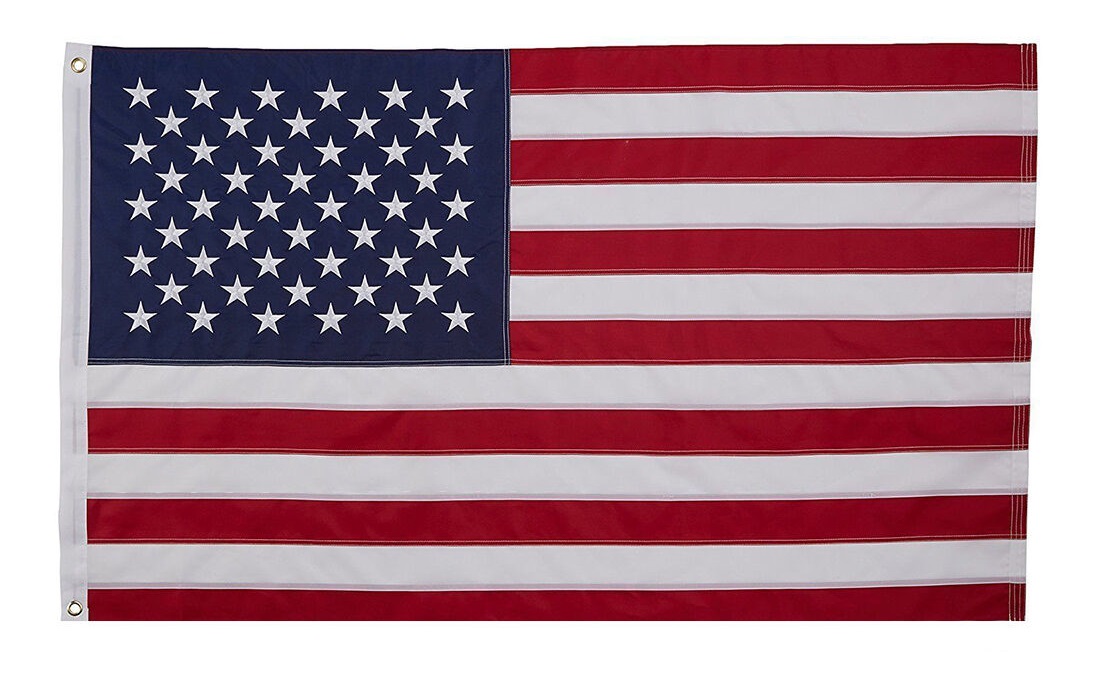 Вышитый флаг США 90x150см Американский Флаг. 
