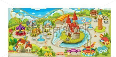 

Фотообои ArtSide Парк развлечений (54684466) Штукатурка