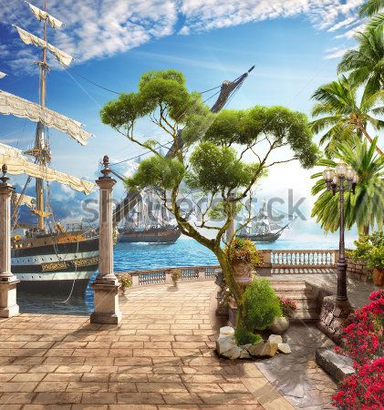 

Фотообои ArtSide Корабль в порту (399007798) Штукатурка