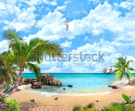 

Фотообои ArtSide Тропики (291671159) Штукатурка