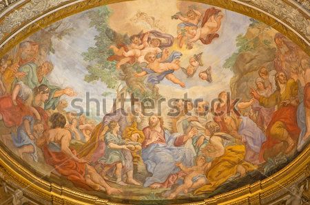 

Фотообои ArtSide Роспись на потолке (268228814) Штукатурка