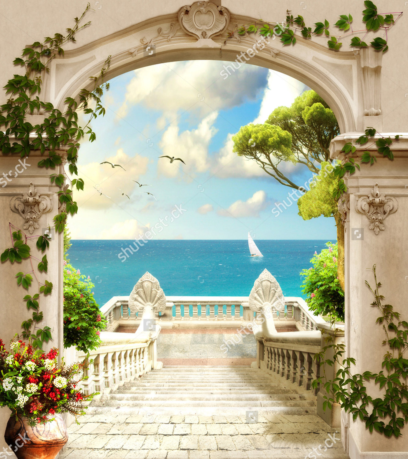 

Фотообои ArtSide Арка (448031542) Штукатурка
