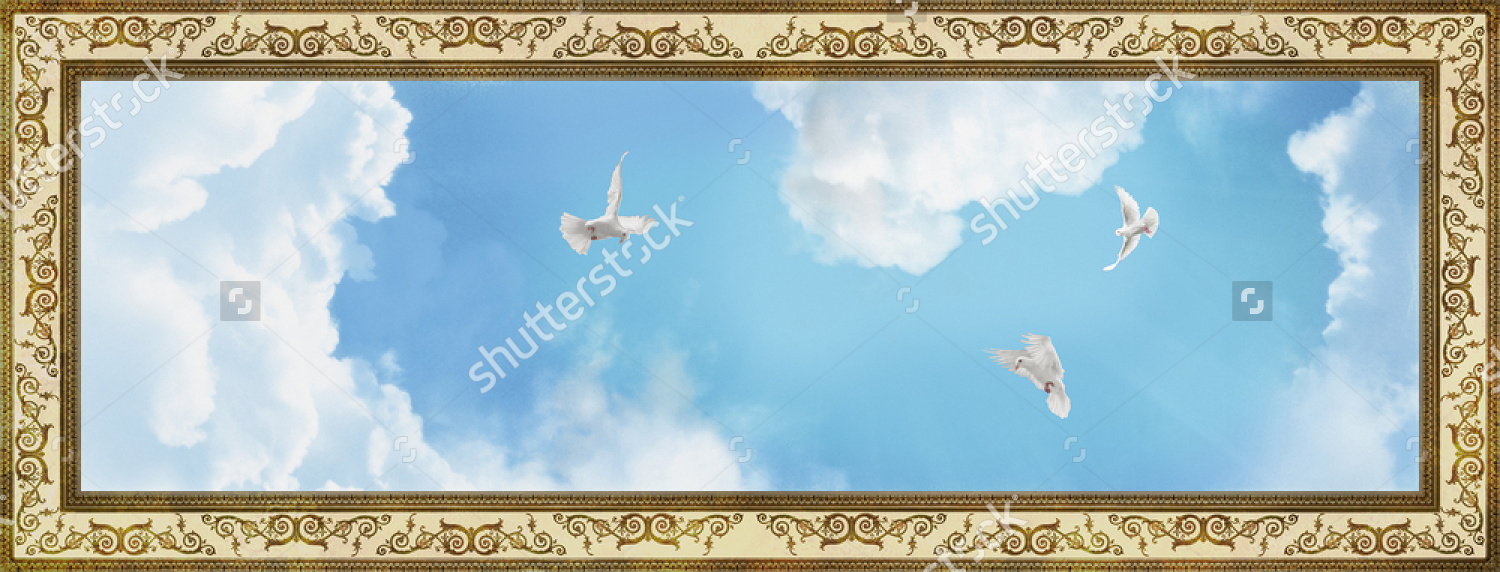 

Фотообои ArtSide Потолочный декор (417256804) Штукатурка