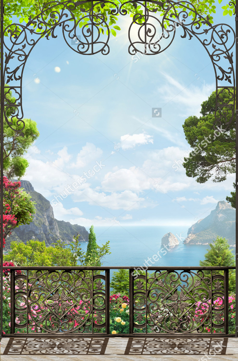 

Фотообои ArtSide Балкон с видом (492666211) Штукатурка