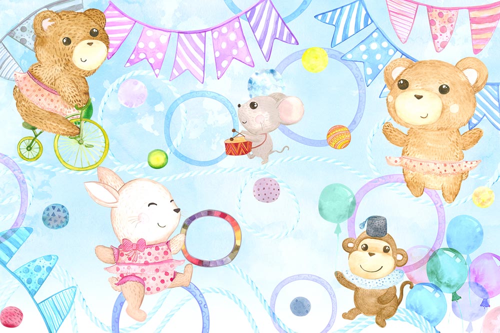 

Фотообои ArtSide Акварельные звери (281120189_3) Глянец