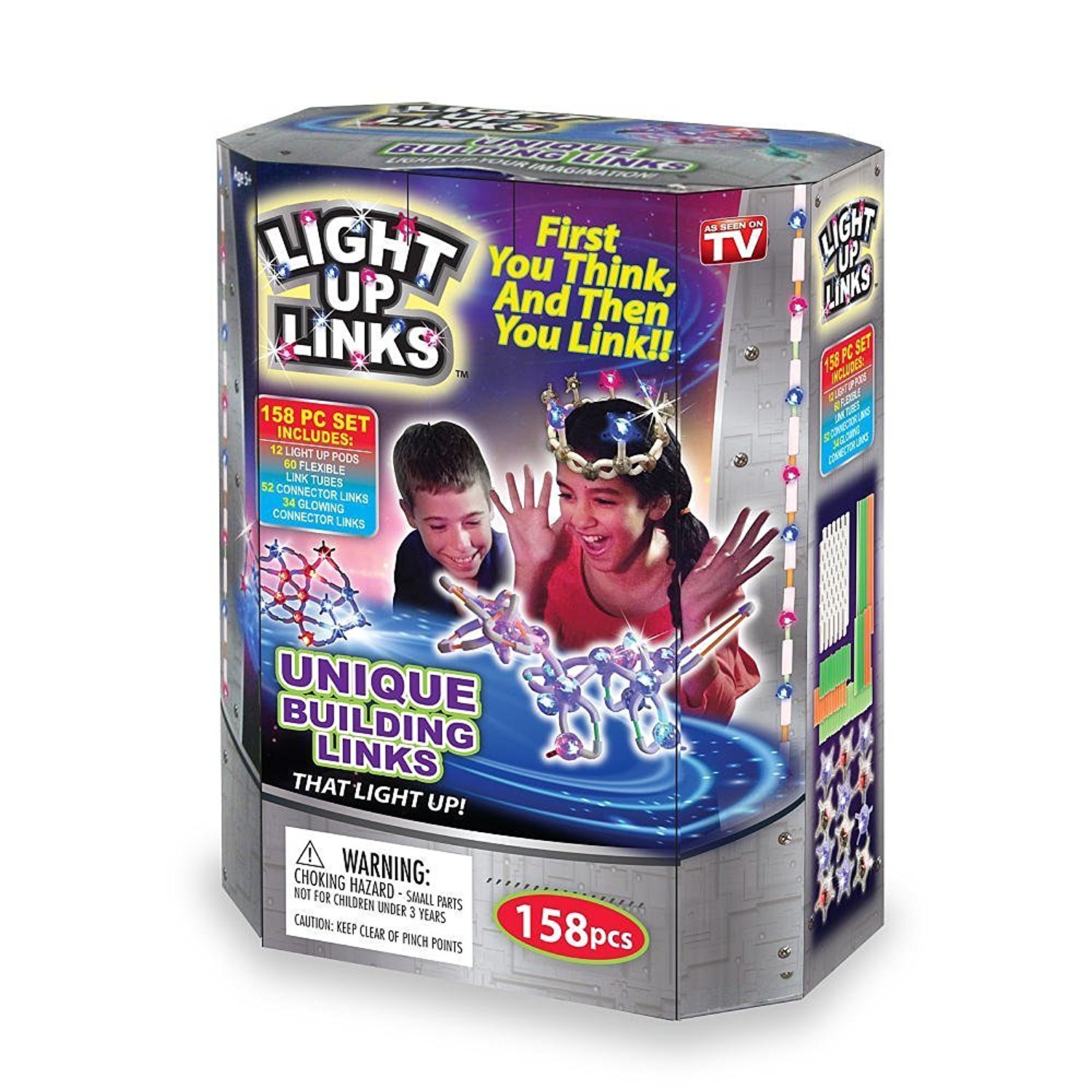

Детский Светящийся конструктор Light Up Links 158 деталей (987345)