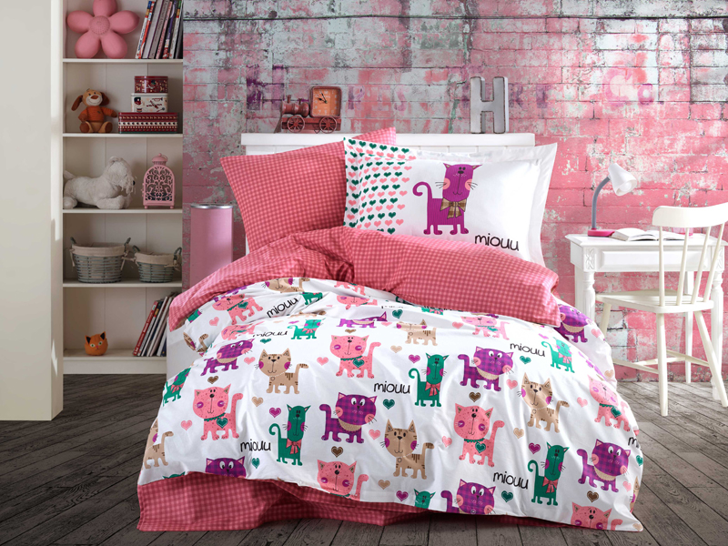 

Комплект постельного белья Hobby Poplin Miouu 160 х 220 см
