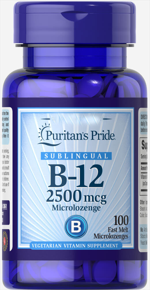 

Витамины Puritan's Pride Vitamin B-12 2500 mcg Sublingual 100 таблеток (4384301680)