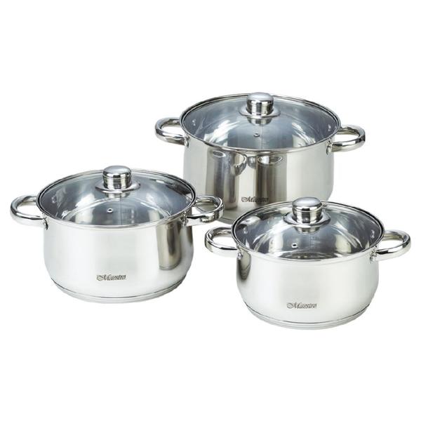 

Набор посуды нержавеющий Maestro 3 х 4 х 5 л (3 шт.) MR-2020-6XL (MR-2020-6XL)